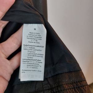madewell washed leather chore jacket